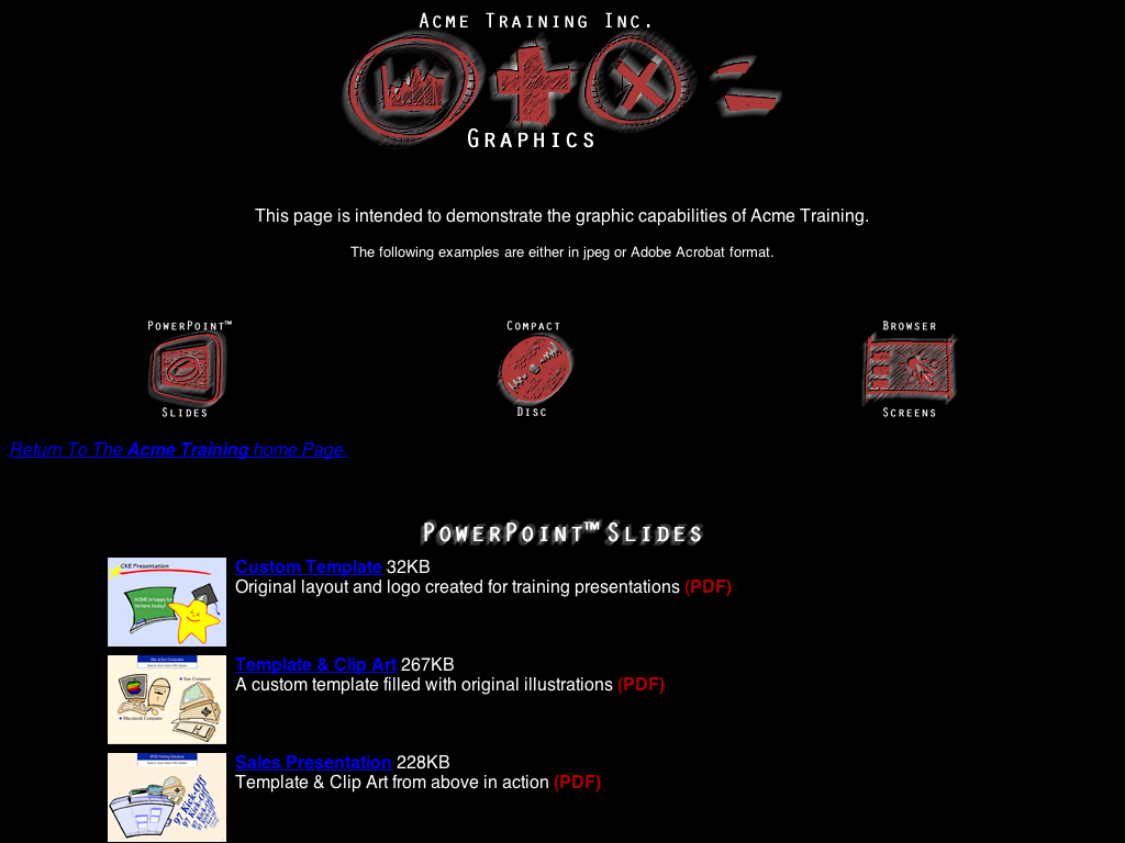 Acme Training Inc. Graphics
